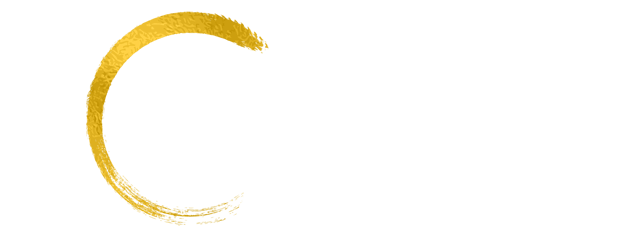 Creative Arts Collective for Christian Life & Faith white and gold logo