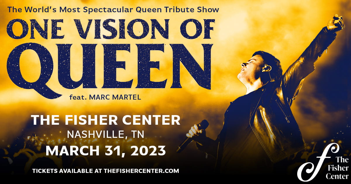 Marc Martel One Vision of Queen at The Fisher Center on March 31, 2023